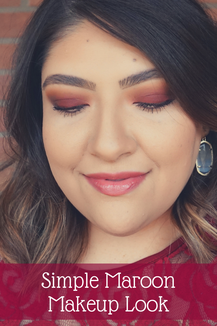 Simple Maroon Makeup Look // Easy Thanksgiving Makeup Look | Beauty With Lily, A West Texas Beauty, Fashion & Lifestyle Blog 