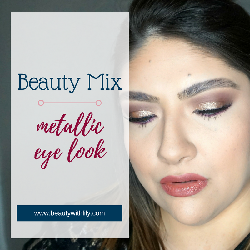 Metallic Eye Look / Glitter Eye Look | Beauty With Lily #beautyblogger #glittereyelook