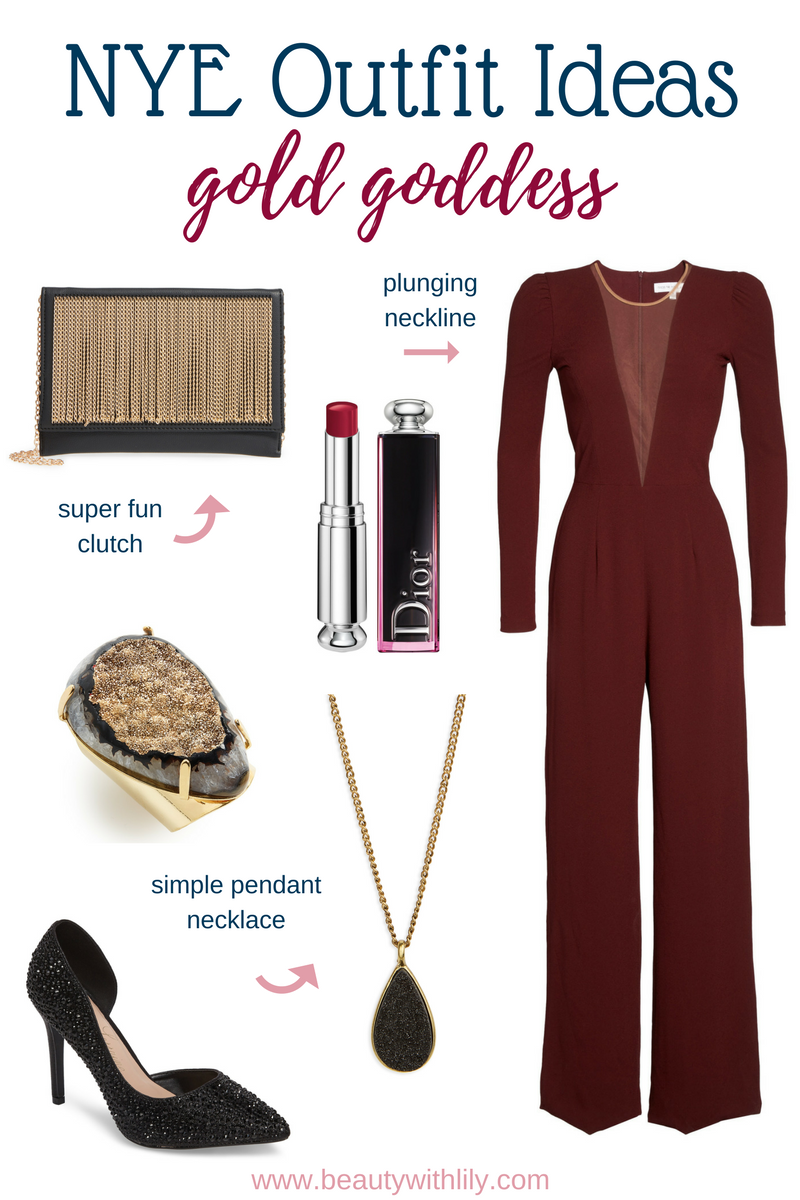 New Years Eve Outfit Ideas // Jumpsuit Outfit | Beauty With Lily #nyeoutfit #fashionblogger
