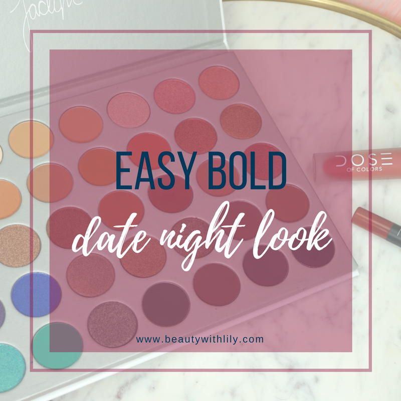 Easy Bold Date Night Makeup Look // Easy Makeup Look // Bold Makeup Look // Date Night Makeup | Beauty With Lily #beautyblogger #makeuplook #easymakeup #datenightmakeup 