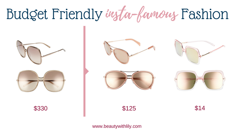 Budget Friendly Insta-Famous Fashion Pieces // High-End Dupes // High-End Knockoffs // Fashion Dupes // Affordable Oversized Square Sunglasses | Beauty With Lily 