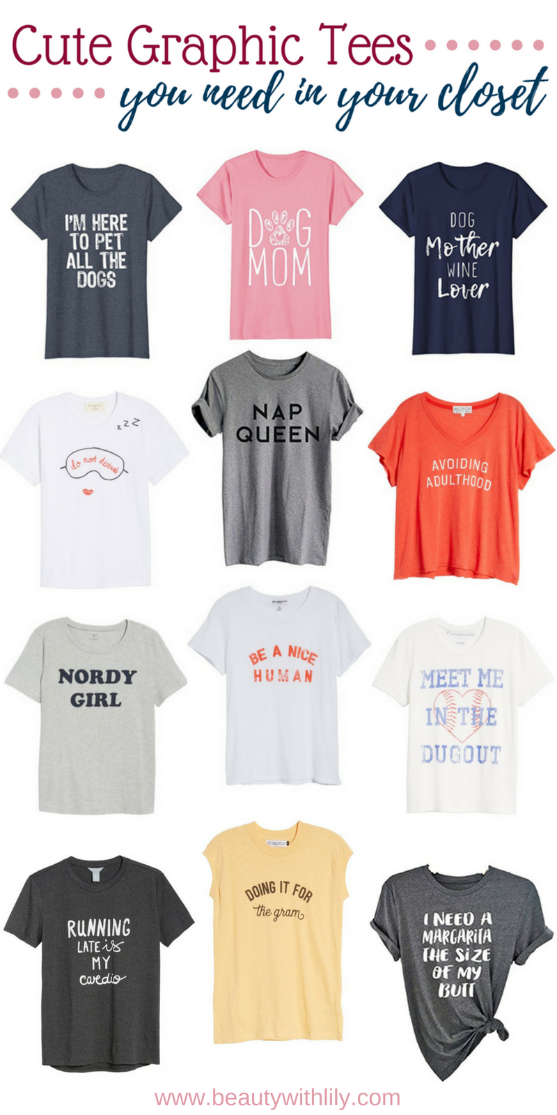 Cute graphic cheap tees for women