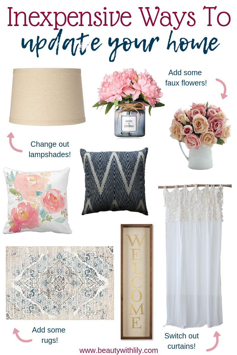 Inexpensive Ways To Update Your Home // Simple Ways To Redecorate On A Budget // Home Decor Tips // Simple Ways To Decorate Your Home On A Budget // Budget Decorating | Beauty With Lily 