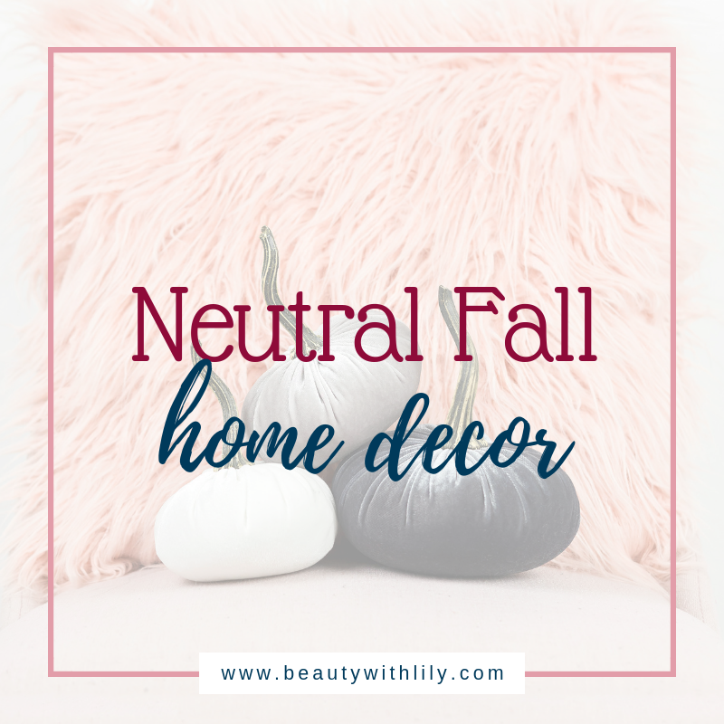 Neutral Fall Home Decor // Fall Home Decor // Fall Decor Ideas // Fall Decor Inspiration | Beauty With Lily 