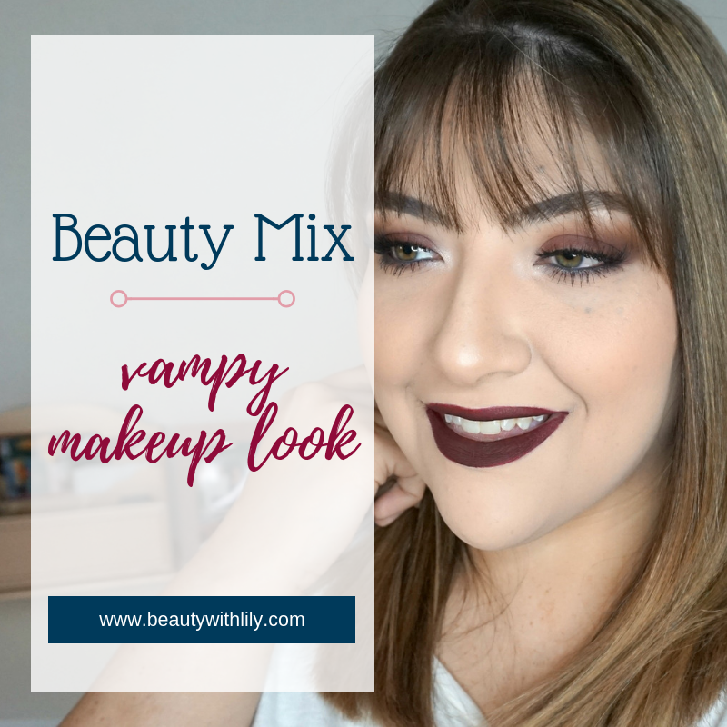 Vampy Makeup Look // Dark Makeup Look // Fall Makeup // Vampy Lips // Smokey Eyes // Dark Lipstick // Burgundy Makeup | Beauty With Lily 