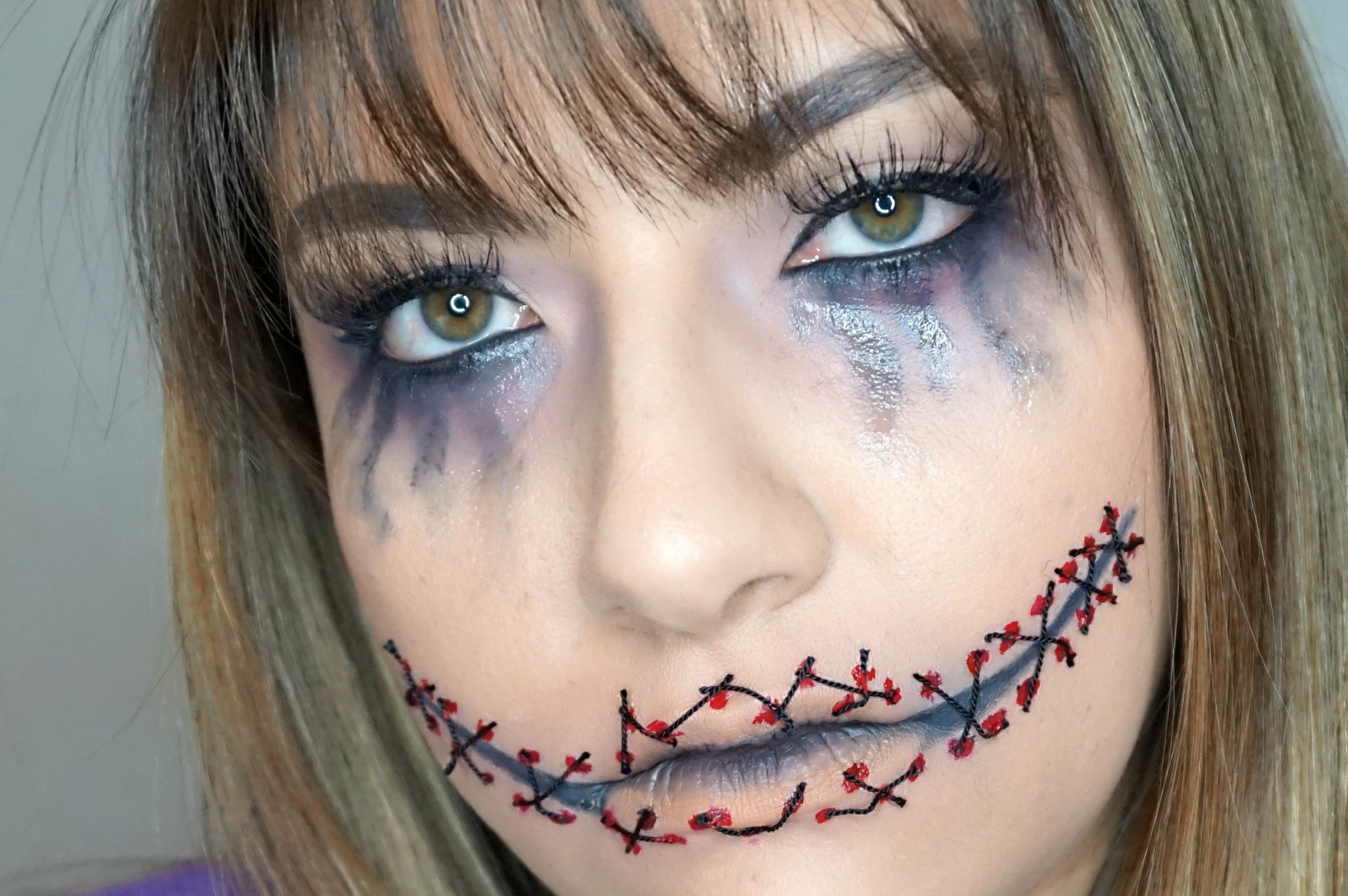 Stitched Mouth Halloween Look // Halloween Makeup Look // Easy Halloween Makeup | Beauty With Lily