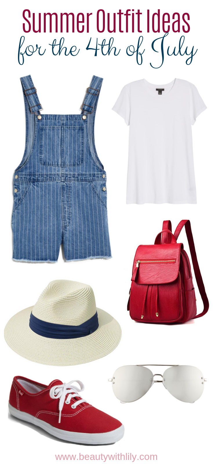 4th of July Outfit Inspiration // July 4th Fashion // Red White & Blue Outfits // Patriotic Outfit Ideas // Summer Outfit Ideas | Beauty With Lily