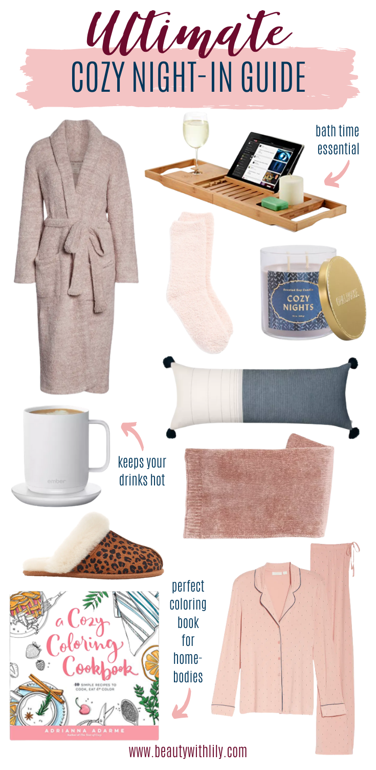 Ultimate Cozy Night-In Essentials // Cozy At-Home Essentials // Simple Living // Cozy Living // Hygge Living // Hygge Must Haves // Cozy Must Haves // Cozy Essentials // How to Make a Space Cozy | Beauty With Lily #cozyliving