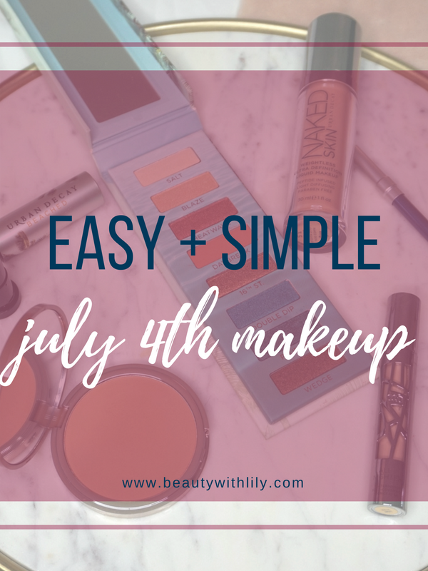 July 4th Makeup Look // 4th of July Makeup Inspiration // Simple Makeup Look // Easy Makeup Look | Beauty With Lily #makeuplook #beautyblogger