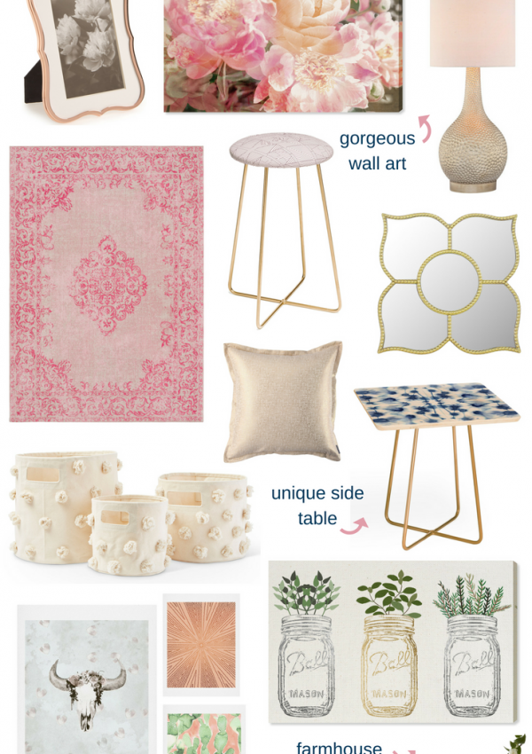 Home Decor Inspiration From The #NSale // Home Decor // Home Decor Inspiration // Blush Room Decor // Neutral Room Decor // Rustic Glam Decor | Beauty With Lily